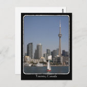 Toronto Hafen Skyline mit Red Boat und Grenze Postkarte (Vorne/Hinten)
