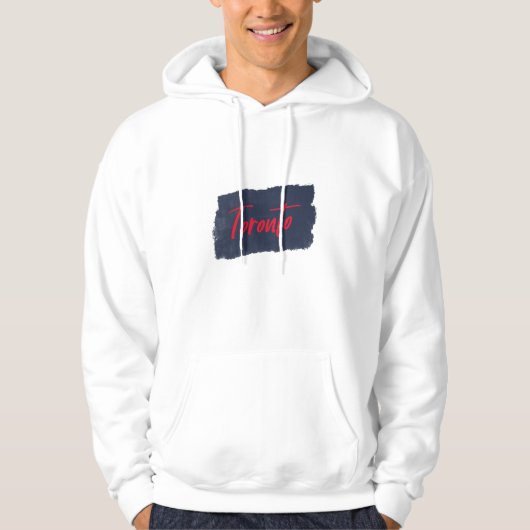 Toronto Handgeschriebene rote Typografie Hoodie (Vorderseite)