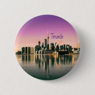 Toronto Hauptstadt Ontario Canada City Skyline Button