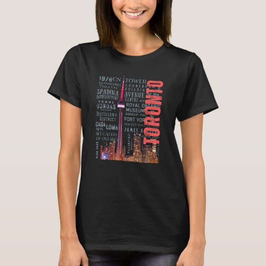 Toronto Iconic-Sehenswürdigkeiten T-Shirt (Vorderseite)
