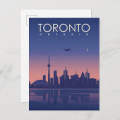 Toronto im Vintagen Stil Postkarte (Vorne/Hinten)