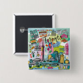 Toronto, Kanada Button (Vorne & Hinten)
