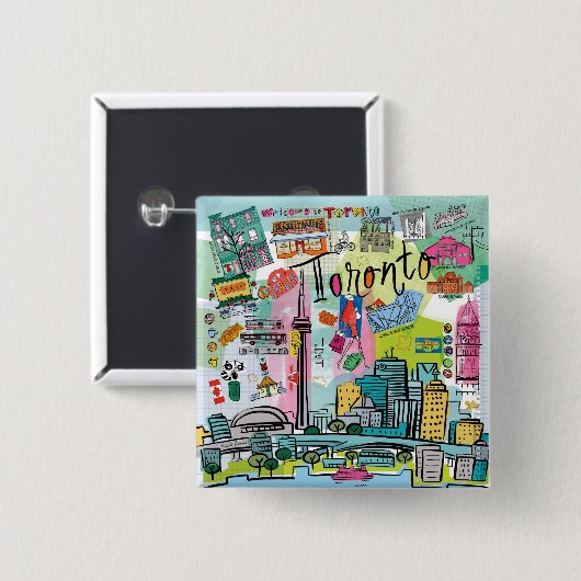 Toronto, Kanada Button (Vorne & Hinten)