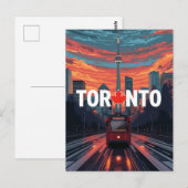 Toronto Kanada CN Tower Straßenbahn Postkarte (Vorne/Hinten)