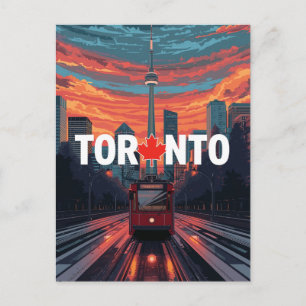 Toronto Kanada CN Tower Straßenbahn Postkarte