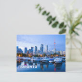 Toronto, Kanada Downtown View mit Booten Postkarte (Stehend Vorderseite)