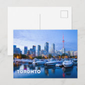 Toronto, Kanada Downtown View mit Booten Postkarte (Vorne/Hinten)