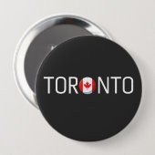 Toronto Kanada Flagge Button (Vorne & Hinten)