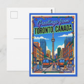 Toronto Kanada Grüße Retro Postkarte (Vorne/Hinten)