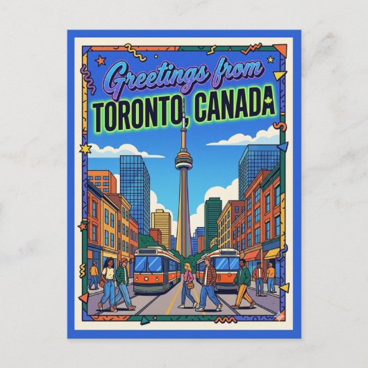 Toronto Kanada Grüße Retro Postkarte (Vorderseite)