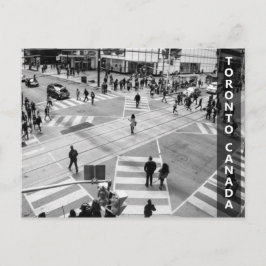 Toronto, Kanada: Intersection Yonge-Dundas in B&W Postkarte
