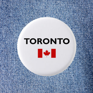 Toronto Kanada Kanadische Flagge Farbe Button