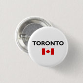 Toronto Kanada Kanadische Flagge Farbe Button (Vorne & Hinten)