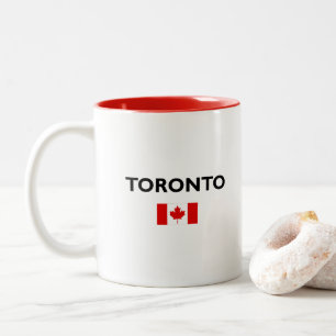 Toronto Kanada Kanadische Flagge Farbe Zweifarbige Tasse