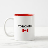 Toronto Kanada Kanadische Flagge Farbe Zweifarbige Tasse (Links)
