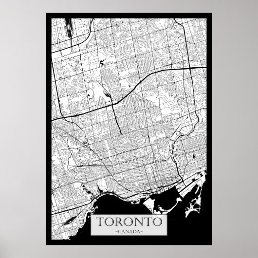 Toronto Kanada Karte Poster (Vorne)