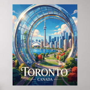 Toronto Kanada Lake Ontario Skyline Reise Poster