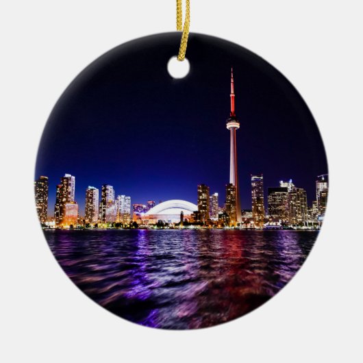 Toronto, Kanada Night Skyline Keramikornament (Vorne)
