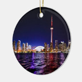 Toronto, Kanada Night Skyline Keramikornament (Links)
