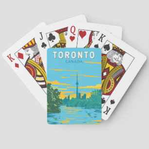 Toronto Kanada Reise Kunst Vintage Spielkarten