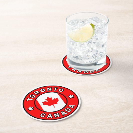 Toronto Kanada Runder Pappuntersetzer (Vor Ort)