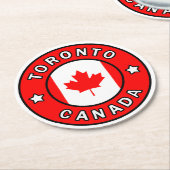 Toronto Kanada Runder Pappuntersetzer (Angewinkelt)