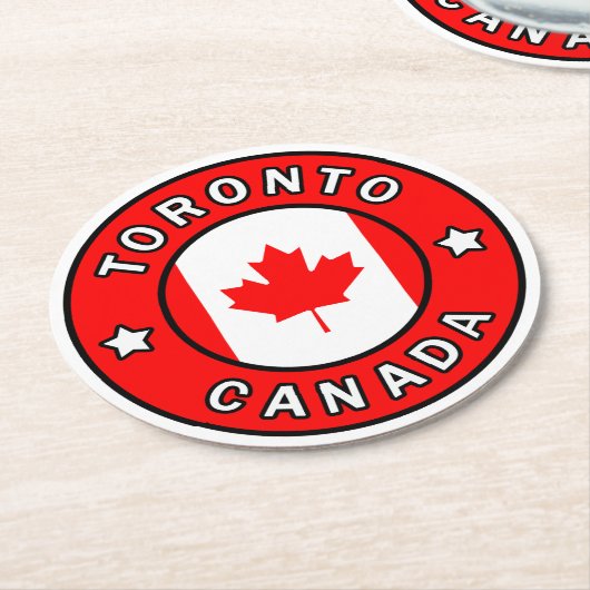 Toronto Kanada Runder Pappuntersetzer (Angewinkelt)