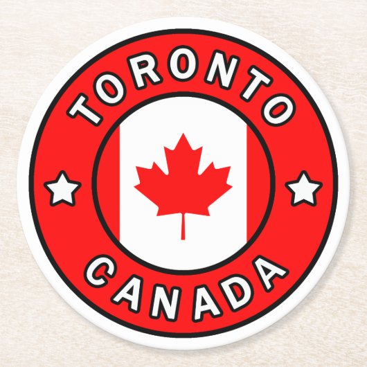 Toronto Kanada Runder Pappuntersetzer (Vorderseite)