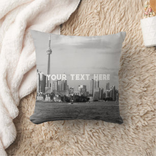 Toronto Kanada Schwarz-Weiß Vintage Custom Wurf Kissen