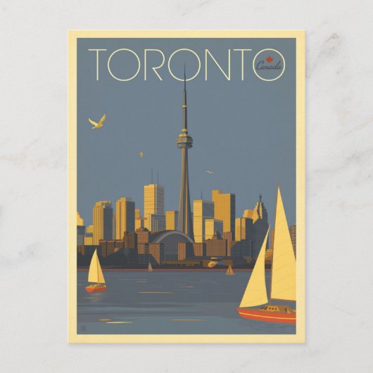 Toronto, Kanada | Skyline mit Segelbooten Postkarte (Vorderseite)