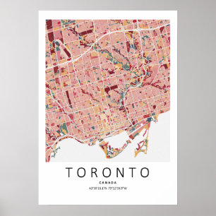 Toronto Kanada Stadtplan Poster Moderne Stadt Wa