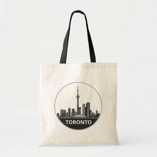 Toronto, Kanada | Stylisierte Skyline Large Tragetasche (Vorne)
