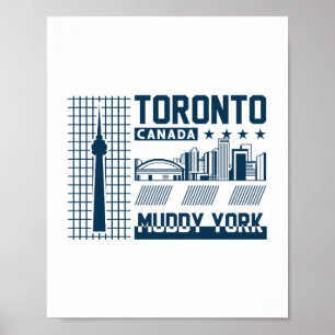 Toronto Kanada Urban Skyline Grafikdesign Poster