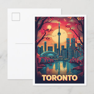 Toronto Kanada Vintage-Kunst-Reiseillustration Postkarte