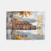 Toronto Kanada Vintage Reise Fleecedecke (Vorderseite (Horizontal))