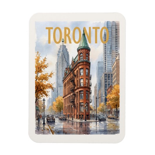 Toronto Kanada Vintage Reise Magnet (Vertikal)