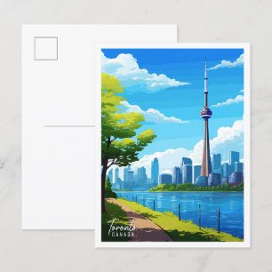 Toronto Kanada Vintage-Reiseillustration Postkarte