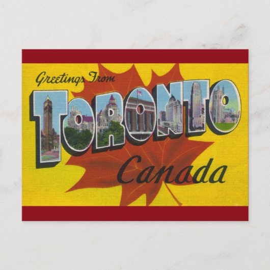 TORONTO KANADA - Vintage Reisen Postkarte (Vorderseite)