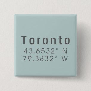 Toronto Latitude & Longitude Button