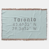 Toronto Latitude Longitude Decke (Vorderseite)