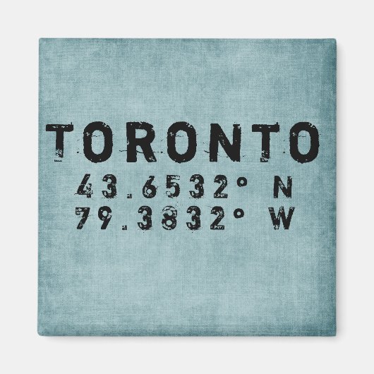 Toronto Latitude Longitude Denim Magnet (Vorne)