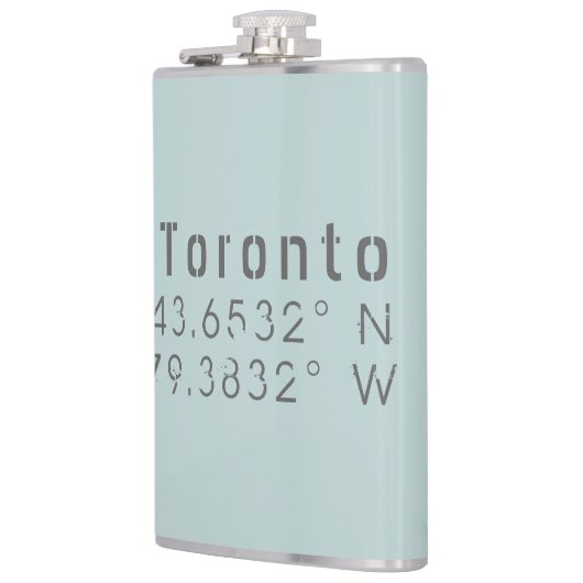 Toronto Latitude Longitude Flachmann (Links)