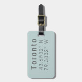 Toronto Latitude Longitude Gepäckanhänger (Vorderseite vertikal)