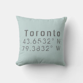 Toronto Latitude Longitude Kissen