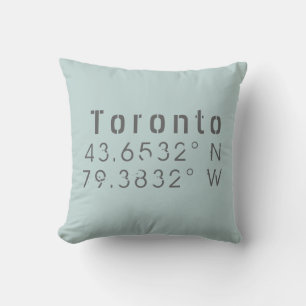 Toronto Latitude Longitude Kissen