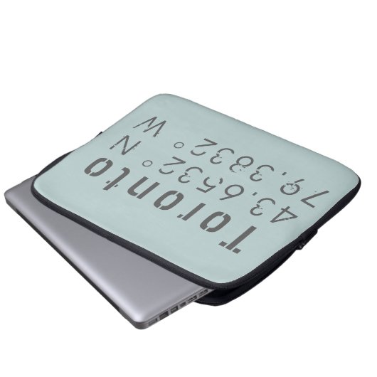 Toronto Latitude Longitude Laptopschutzhülle (Vorne Knopf)