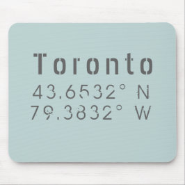 Toronto Latitude Longitude Mousepad