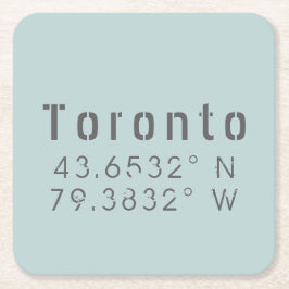 Toronto Latitude & Longitude Rechteckiger Pappuntersetzer