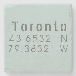 Toronto Latitude Longitude Steinuntersetzer