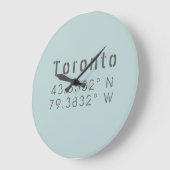 Toronto Latitude Longitude Wall Clock Große Wanduhr (Winkel)